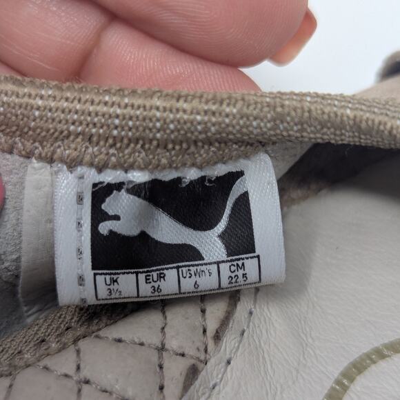 Puma Ballet Flats Rhythm Shine Foldable Gold Size 6 - Picture 3 of 10